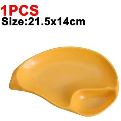 Plastic Tafelborden Fruit Schaal Bord Spuugbotjes Schaal Snack Schaal Taartstandaard Kom Salade Voedsel Dienblad Eetgerei Keukenaccessoire orange