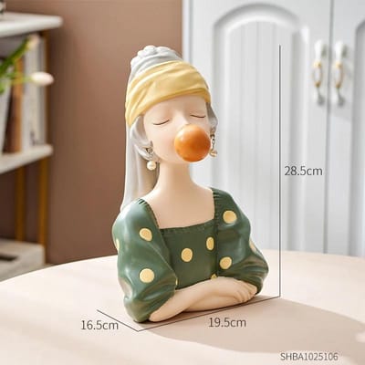 Individualistische Huisdecoratie Schattige Meisjesfiguren Ornamenten Resin Sculptuur Kamerdecoratie Slaapkamer Café Tafeldecoratie Cadeaus Beeld brown