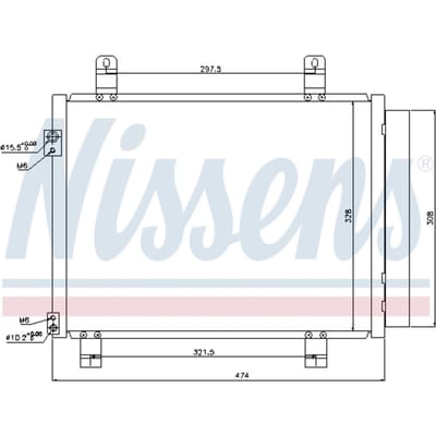 Condensator, airconditioning NISSENS 940122