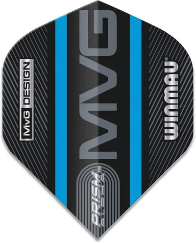 Dartvluchten Set - Standaard Flights - Precisie Darts - Extra Dik Materiaal - 3 Stuks - Zwart Blauw