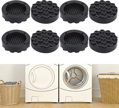 4 stuks antislip wasmachine-onderleggers, trillingsdempers voor stabiliteit, anti-vibratie matten voor koelkast en droger