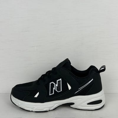 Sportieve sneakers met trendy design zwart (Verkrijgbaar van maat 36 t/m maat 45) Zwart / 36