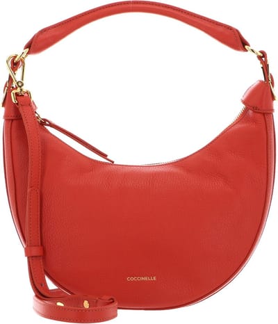 COCCINELLE Leren Schoudertas Sunnie Handbag Grained Leathert Tangerine Oranje