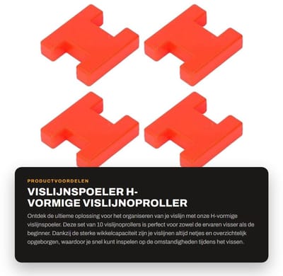 Dailygoods- Vislijnspoeler H-vormig - 10 Stuks - Sterke Wikkelcapaciteit - Vislijnopslaghouder - Vissenaccessoires - Duurzaam materiaal - Vislijnoproller