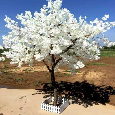 Kunstkersenboom - Nep bloesemboom - Binnen decoratie - Romantische sfeer - 1.2 x 0.8m - Wit