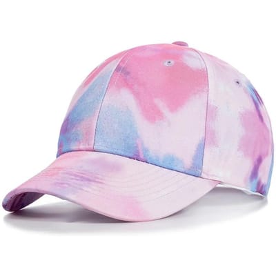 Nieuwe Mode Dames Tie Dye Pet Meerkleurig Onregelmatig Print Baseballpet Vrouwelijk Buiten Streetwear Zomer Petten Hoeden 54cm-60cm roze