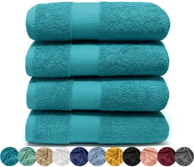 Unyqoos ® Zacht en Luxe Handdoekenset van Hoogwaardige Kwaliteit, 4 Stuks, 50x90 cm, 100% Katoen, Oeko-TEX® Gecertificeerd
