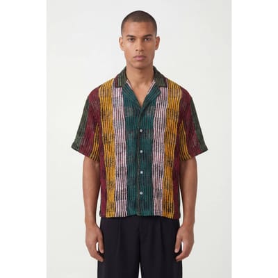 Oversized Boxy Shirt Met Patchwork Haakwerk | Size XS