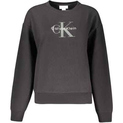 Calvin Klein Zwarte Katoenen Dames Sweatshirt