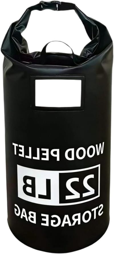 Pellet Opslag Container - Houtskool Dispenser - Outdoor Koken - Weerbestendig Ontwerp - 22 lbs Capaciteit - Zwart