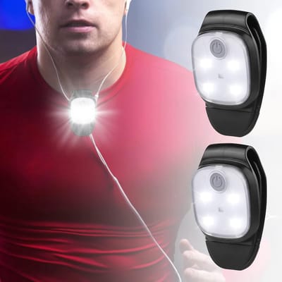 Led-clip, hardlopen licht, joggen, oplaadbaar, USB, reflecterend, 2 stuks, voor hardlopen en joggen, mini-hoofdlamp, outdoor, hond