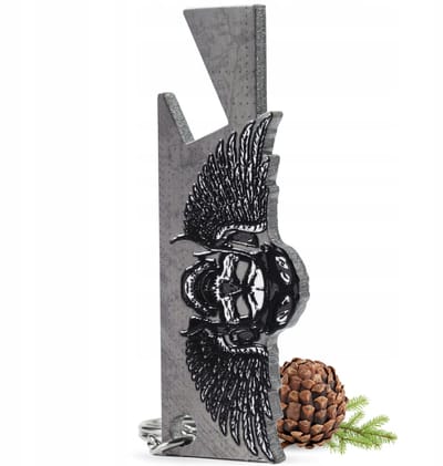 KADAX Flesopener van staal, schedeldesign, stalen opener, plastic opener, opener voor draaisluiting voor feest, huis, bier, eenhandsopener (kop, aanhanger)