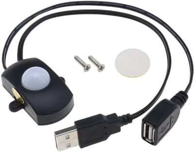 Dailygoody Bewegingssensor - Infrarood Detector - Automatische Schakelaar - Zwart - LED Verlichting - Energiezuinig voor Thuis en Commercieel Ge...