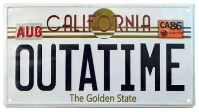 FaNaTtik - Back To The Future Replica Number Plate Tin Sign