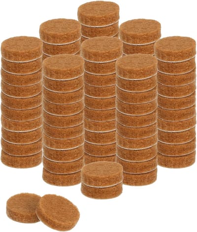 Ronde viltdoppen - Meubelbeschermers - Vloeren beschermen - Antislip lijmlaag - 84 stuks - Lichtbruin
