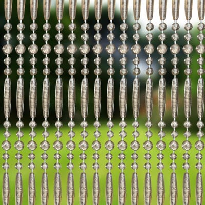 Dailygoods- Kralengordijn 100 x 230 cm - Vliegengordijn - Insectenwerend - Transparante Kralen - Stevig Aluminium - Optimale Bescherming