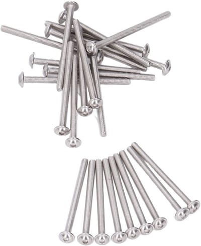 Dailygoods- Bolkopschroeven 50-delig - A2-70 Roestvrij Staal - Inbusdoppen - Schroefdraad - Knoppen - Hoogwaardige Kwaliteit - Inbusschroeven
