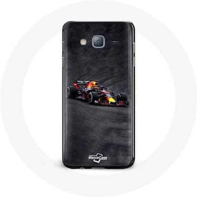 Hoesje voor Samsung Galaxy J5 Formule 1 Max Verstappen F1 zwart rood en geel