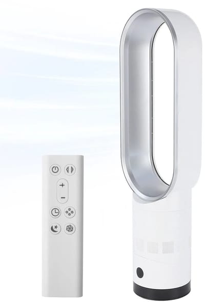 Pelor Bladloze Torenventilator 24 Inch – Luchtreiniger met Koelfilter – 10 Snelheden – Stille Modus – Wit – Veilig & Energiezuinig