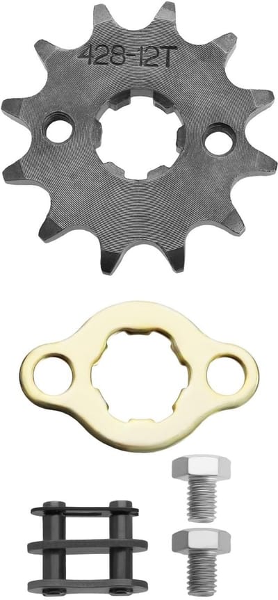 Dailygoods- Kettingblad 428 12T 17mm - Tandwielen - ATV - Off-road Motorfietsen - Schokbestendig - Duurzaam Staal - Tandwiel