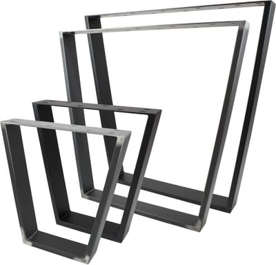 Tafelpoten V-vorm - Meubelpoten Tafelframe - Zelf meubels maken - Industriële charme - H43 cm - Zwart