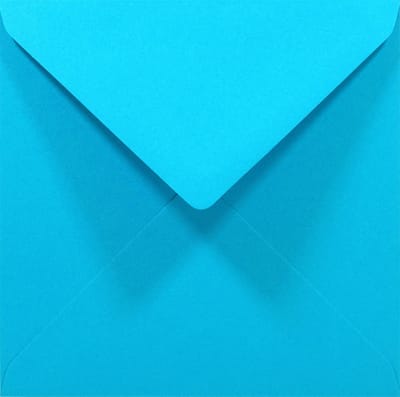 Gladde blauwe enveloppen 14x14 - vierkant - K4-140 - 140 x 140 mm - 50 stuks - NK natgelijmde - 80 gram - Rainbow - Netuno