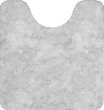 WC mat met uitsparing 55x60 cm - Antislip - Grijs - Marmer - Mat - Toiletmat met uitsnijding - Vloermat - Douchemat - Toilet tapijt - Toiletmatten
