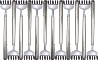 Rugkrabbers Set - Massage Hulpmiddel - Jeuk Verlichten - Uitschuifbaar Ontwerp - 12 Stuks - Zilver