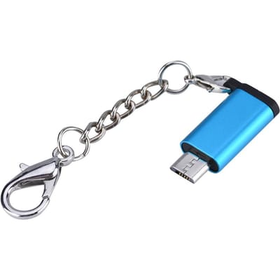 5PCS Type C Android Femelle vers Micro USB Mâle Adaptateur de Données Convertisseur Connecteur (Bleu)