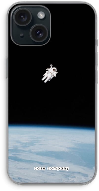 Case Company® - Hoesje geschikt voor iPhone 15 hoesje - Alone in Space - Soft Cover Telefoonhoesje - Bescherming aan alle Kanten en Schermrand