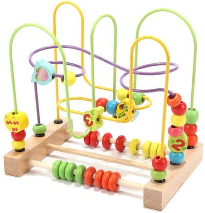 Houten Peuter Roller Coaster Abacus Voorschoolse Educatieve Cirkel Speelgoed Voor Kinderen Jongens Meisjes