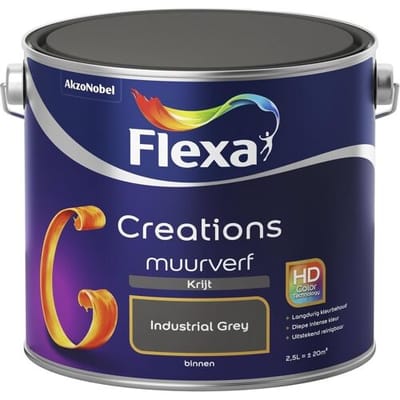Flexa - Creations - Muurverf - Krijt - Industral Grey - 2,5 liter