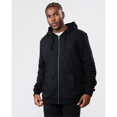 Lyle &amp; Scott Tonal Eagle Jet Black Hoodie Met Rits