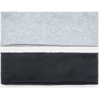 Stradivarius Set van 2 effen elastische haarbanden  Middengrijs OS