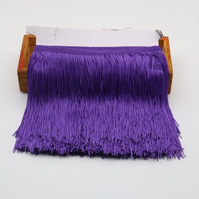 Veer 10 Yards 15cm Lang Kwastje Franje Rand Kantlint Kwastjes Voor Gordijnen Jurken Franjes Voor Naaien Afwerkingen Accessoires Ambachten 5 yards paars
