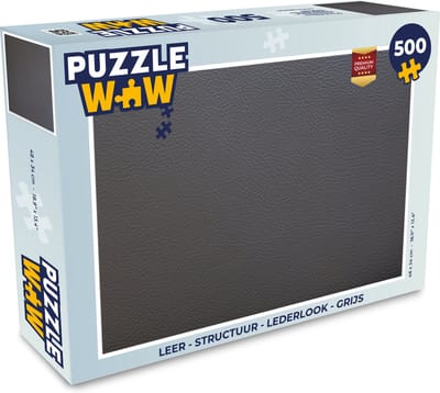 Puzzel Leer - Structuur - Lederlook - Grijs - Legpuzzel - Puzzel 500 stukjes