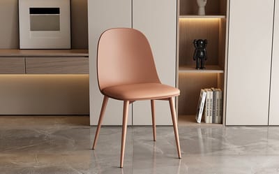 Interiax Eetkamerstoel FÃ© Zitting PP Kussen PU Terracotta