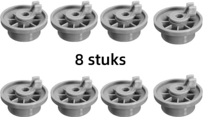 Wielen - geschikt voor Bosch、Siemens、Neff 165314 vaatwasser accessoires wielen, 8 stuks