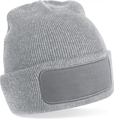 Beechfield Original Patch Beanie B445 - Heather Grey - One size