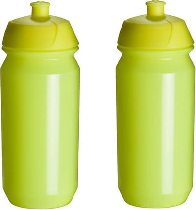 2 x Tacx Shiva Bidon - 500 ml - Fluo Geel - Drinkbus