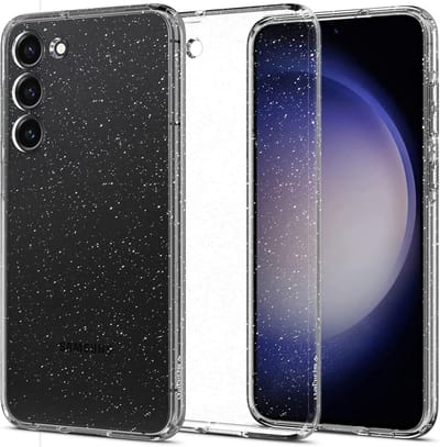 Geschikt voor Spigen Samsung S23 Plus Liquid Crystal Back Cover Hoesje Glitter