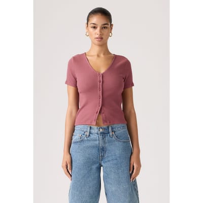 Levi's Muse Ss Tee Crushed Berry Rib Size: M | T-Shirts Outlet | Dames | Paars