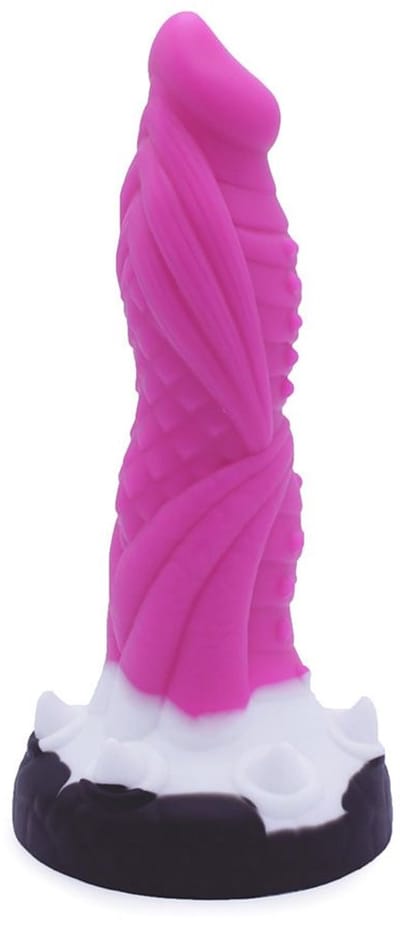 Kiotos Monstar - XXL Dildo Beast No. 56 - Roze/Zwart/Wit