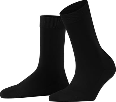 FALKE ClimaWool eenkleurig wol lyocell sokken dames zwart - maat 37-38