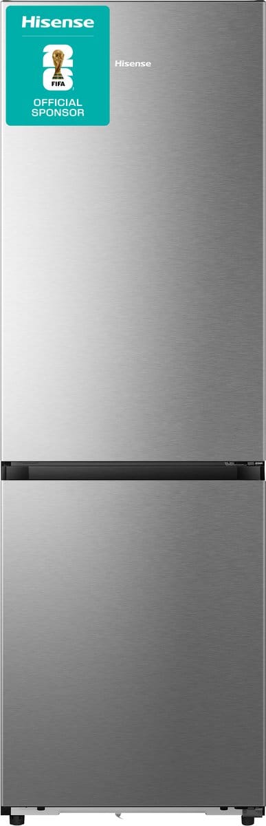 Hisense RB3K330SAIC - Vrijstaande koel-vriescombinatie - 185 cm hoog - 330 liter - Energielabel C - Geluidsniveau 35 dB - LED Display - SuperCool - FastFreeze - Deuralarm - Kinderslot - Interverter Compressor - ConnectLife