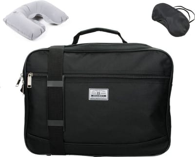 Handbagage 40x30x20 - Reistas Handbagage - Reistas Zwart + Gratis slaapmasker en Nekkussen