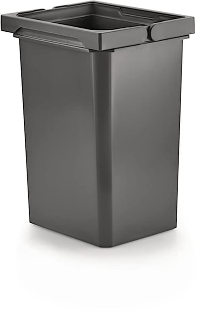 Kleine Keuken Prullenbak 10 Liter - Antraciet - Compact - Kunststof