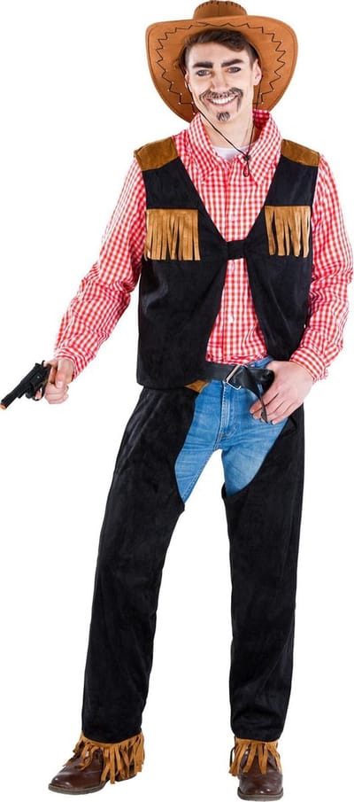 dressforfun - Herenkostuum cowboy Matthew S - verkleedkleding kostuum halloween verkleden feestkleding carnavalskleding carnaval feestkledij partykleding - 300564