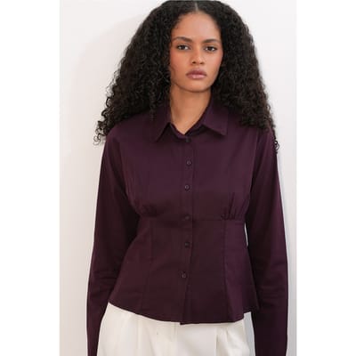 Slim Fit Poplin Overhemd met Korte Mouwen