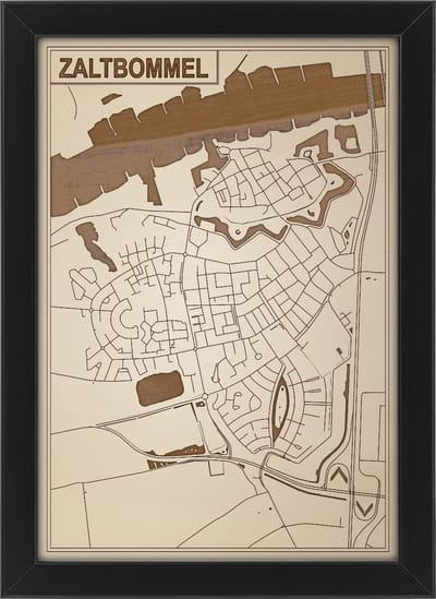 Decoratief Beeld - Houten Van Zaltbommel - Hout - Bekroned - Bruin - 21 X 30 Cm
